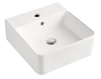 Beitz & Walz AqvaCeramica Aufsatzbecken "SlimRim" 423 x 405 mm weiß