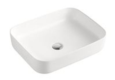 Beitz & Walz AqvaCeramica Aufsatzbecken "SlimRim" 500 x 385 mm weiß