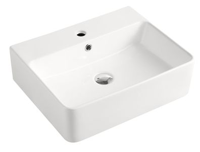 Beitz & Walz AqvaCeramica Aufsatzbecken "SlimRim" 520 x 420 mm weiß