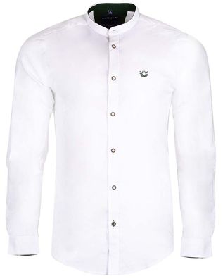 Trachtenhemd Ryan weiß grün