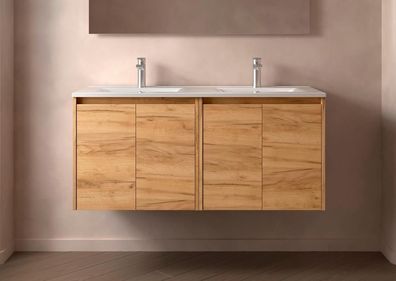 Salgar Noja Unterschrank 1200 4 Türen + Waschbecken Eiche Afrika