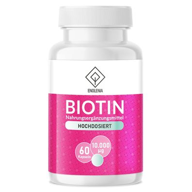 Enolenia® Biotin Kapseln | für gesundes Haar - hochdosiert - Haut, Haare & Nägel