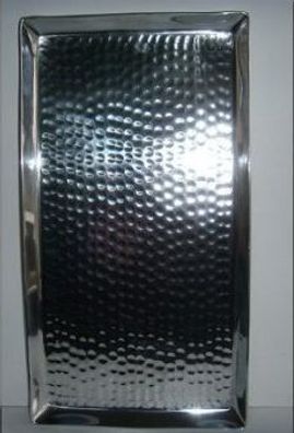 Kerzentablett - gehämmertes Aluminium
