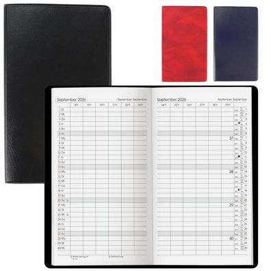 Taschenplaner 2026 kleiner Buchkalender Mini Terminplaner Monatsplaner 16x9,5cm