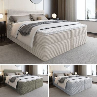 Boxspringbett Bett Doppelbett SENO mit Bonell-Matratze + 2 Bettkästen , H3