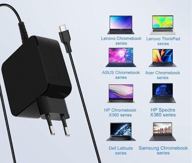 Netzteil / Ladegerät USB-C 65W für Notebook/Laptop/Handy