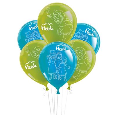 Heidi Latexballons Set 25 cm 10 Stk. für Kindergeburtstag