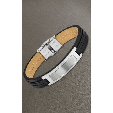 Black leather bracelet LS1808-2 / 2