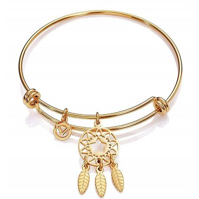 Gold plated bracelet dream catcher Happiness 90047P01019