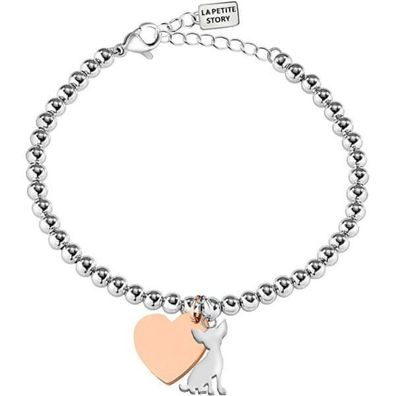 Bicolor Ball Bracelet Dog and Heart LPS05AQI01
