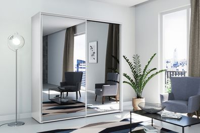 FurMeb24 Schiebetürenschrank A1 175×215/245×62 cm - mit Spiegel