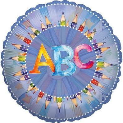 Party Factory Folienballon Back to school neutral 45cm Motiv1 Schulanfang Einschulung