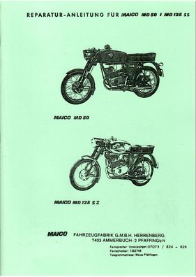 Reparaturanleitung Maico Motorrad, MD 50, MD 125 SS , RS 125, MC 125, GS 125