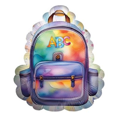 Party Factory Folienballon Back to school Rucksack 45 cm M3 Schulanfang Einschulung