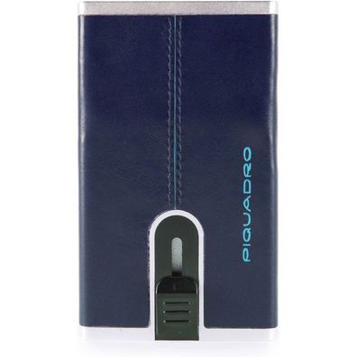 Piquadro Wallet Compact Blue Square Male Blue