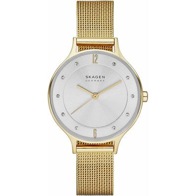 Skagen Damen Anita Lille Dreizeiger, 30 mm Gehäusegröße, Edelstahluhr