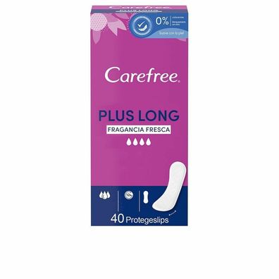 Carefree Plus Long Protector Fragancia Fresca 40 Uds