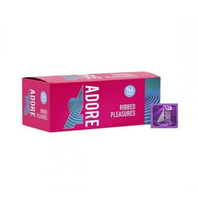 Adore Pleasure Kondome mit Riffeln 144 Stück