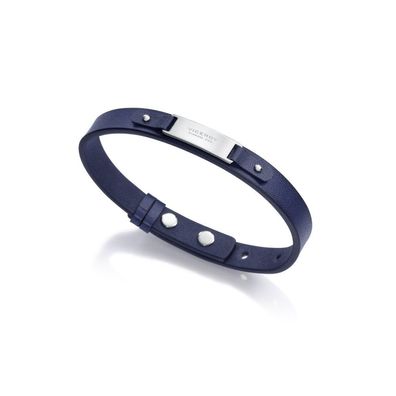Blue leather bracelet Heat 75223P01013