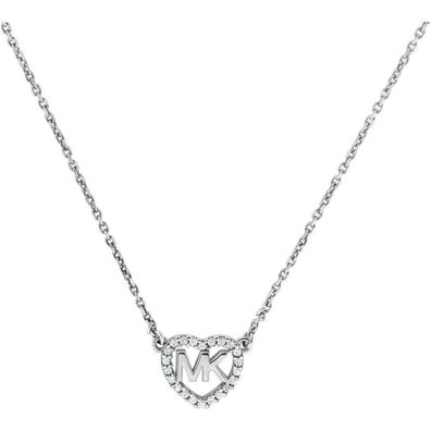 Romantic silver necklace with zircons MKC1244AN040