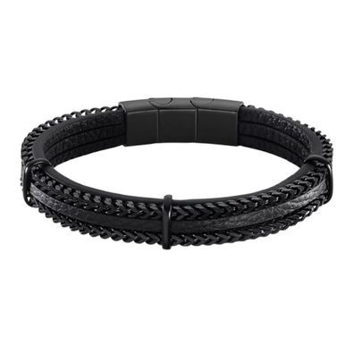 Stylish men´s leather bracelet Men Basic LS2206-2 / 1