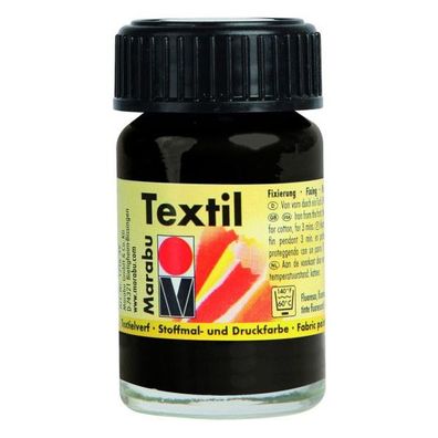 5x Marabu 1716 39 073 Textil Schwarz 15 ml