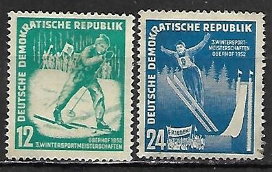 DDR postfrisch Michel-Nummer 298-299 ohne Gummi