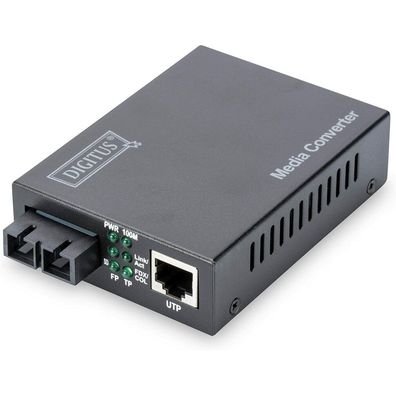 Fast Ethernet Medienkonverter, RJ-45/SC (schwarz)
