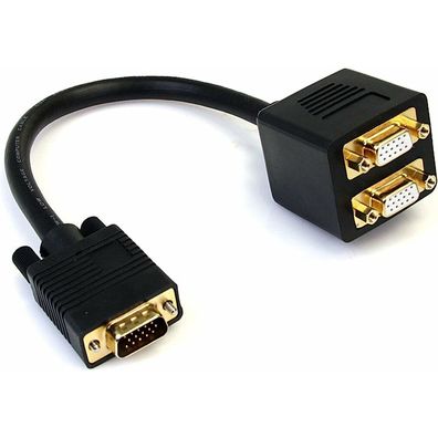 Startech. Com 30cm Vga To 2x Vga Splitter Cable - St/Bu - Vga Hd15 Y-Distributor