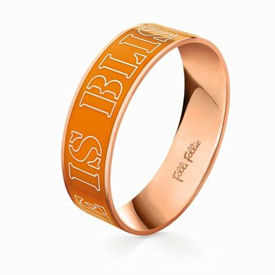 Folli Follie 3b13t016ro Unisex Bracelet Steel Orange 17 Cm