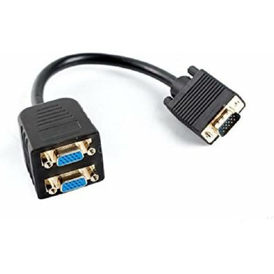 Lanberg Ad-0020-Bk "Vga 15pol" Plug To 2x "Vga 15pol" Bus Adapter Splitter