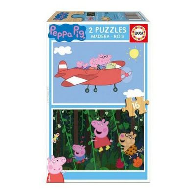 Educa Wood: Peppa Pig - 2 X 16 Pieces