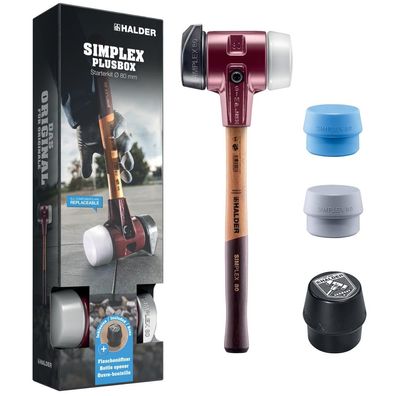 HALDER Simplex Plusbox Starterkit Schonhammer Ø 80 mm Superplastik / TPE-mid