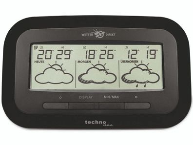 Technoline Wetterstation WD 1300 mit Funkuhr & 3-Tage-Vorhersage
