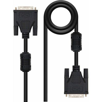 Nanocable 10.15.0802 Dvi To Dvi Dual Link Cable 24 + 1, Male / Black, 1.8m