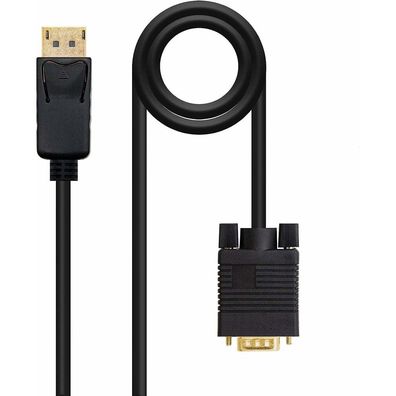 Nanocable 10.15.4402 Video Cable Adapter 2 M Displayport Vga D-Sub Black