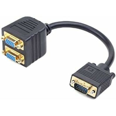 Gembird Cc-Vgax2-20cm Vga Cable 0.2 M Vga D-Sub 2 X Vga D-Sub Black