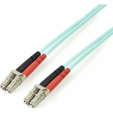 Startech. Com 3m 10gb Aqua Multimode 50/125 Duplex Lszh Fiber Optic Patch Cable Lc Lc