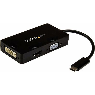 Startech Usb-C Multiport Adapter - 4k 30hz - 3-In-1 Usb-C To Hdmi, Dvi Or Vga