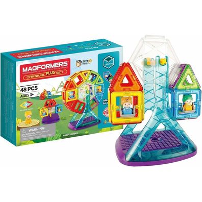 Magformers Carnival Plus 48 Piece Magnetic Building Set. Makes Fair Rides With