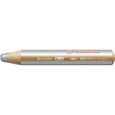 Stabilo Woody 3 In 1 Colored Pencil 1 Pcs Silver