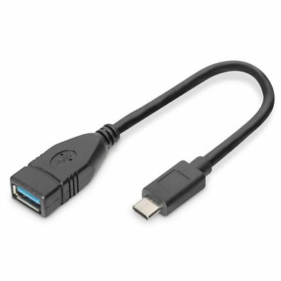 Assmann Electronic 0.15m Usb C - A 0.15m Usb C Usb A Male Female Black