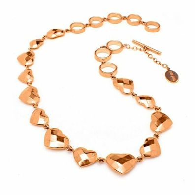 Folli Follie 1n9t146r Ladies Necklace 22 Cm