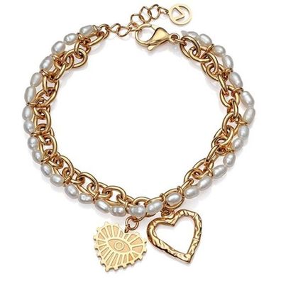 Timeless gold plated bracelet with pearls Chic 1363P01012