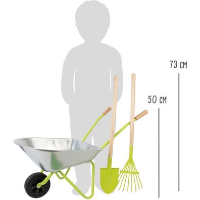 Schubkarre mit Gartenwerkzeug