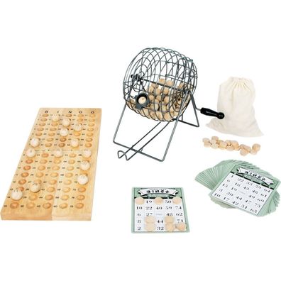 Small Foot 1831 Bingospiel mit Lostrommel aus Metall