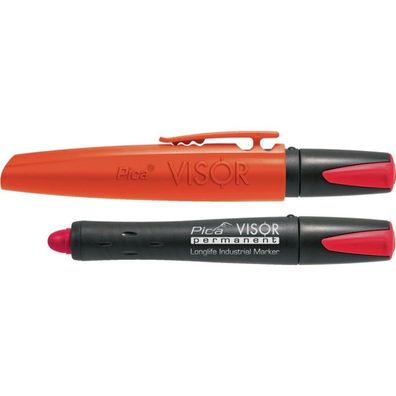 Longlife Permanent-Marker Pica-VISOR rot