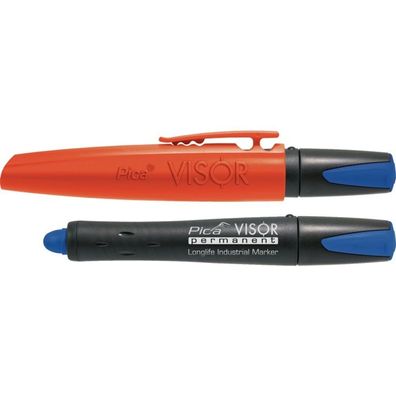Longlife Permanent-Marker Pica-VISOR blau