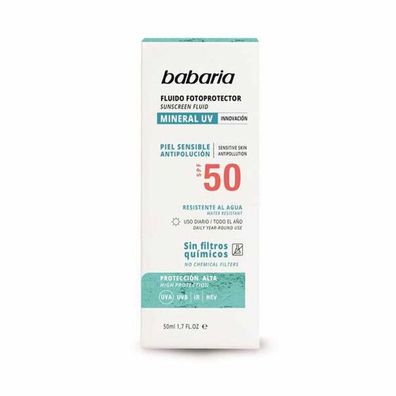 Babaria Sun Mineral Fotoprotector Facial Fluid Spf50 50ml
