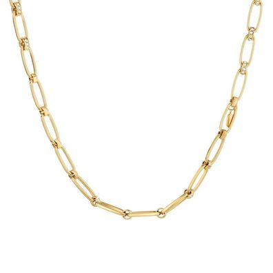 Timeless gilded necklace with crystals LJ1592